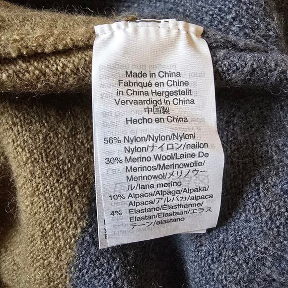 Madewell Merino Wool Alpaca Blend Kent Colorblock Open Cardigan Sweater - Picture 7 of 10